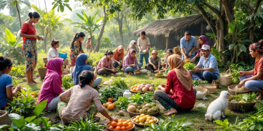 Kegiatan masyarakat di Bengkulu Tengah yang mandiri.